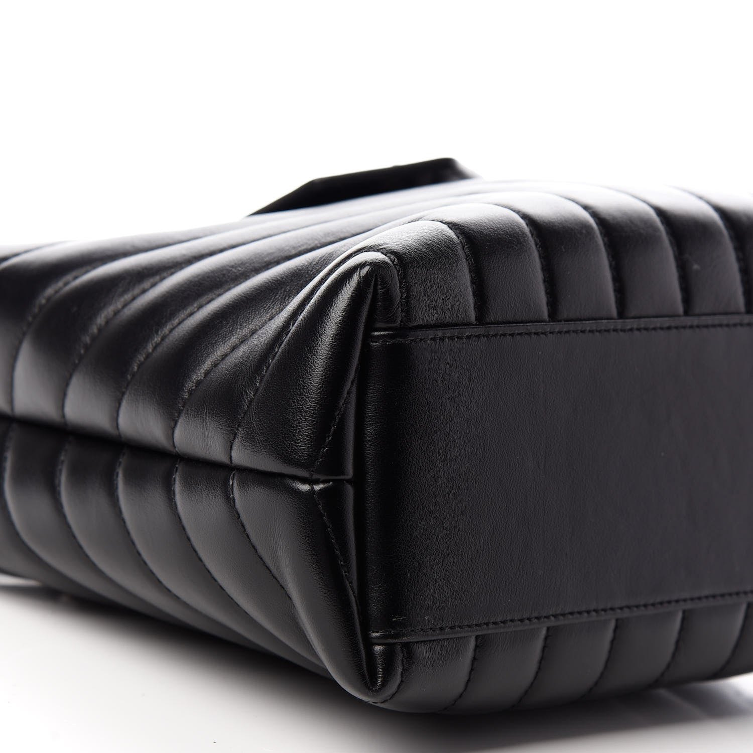 Saint Laurent Calfskin Y Quilted Monogram Small Loulou Shopper Black 8 of 9