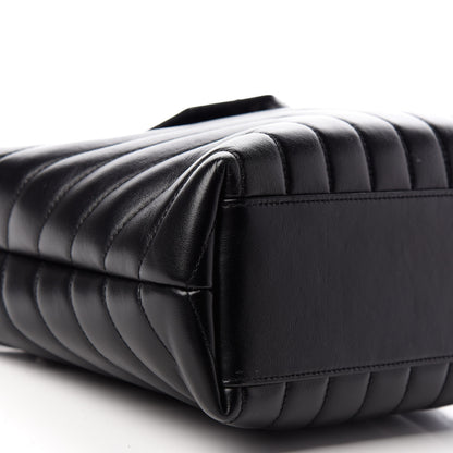 Saint Laurent Calfskin Y Quilted Monogram Small Loulou Shopper Black 8 of 9