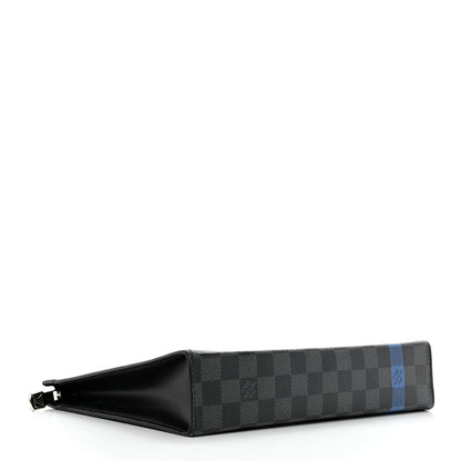 Louis Vuitton Damier Graphite Stripe Pochette Voyage MM Blue 4 of 8