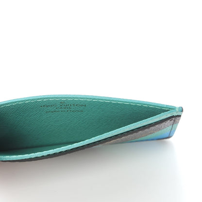 Louis Vuitton Monogram My LV Heritage Card Holder Vert Clair Blue Clair 5 of 8