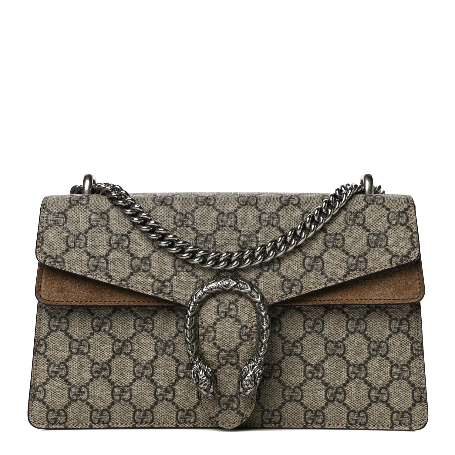 Gucci GG Supreme Monogram Small Dionysus Shoulder Bag Taupe 1 of 12