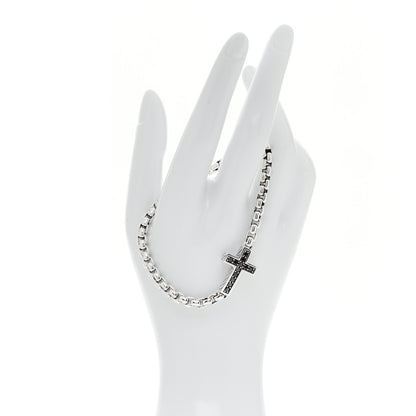 David Yurman Sterling Silver Black Diamond Pave Cross Bracelet 2 of 4