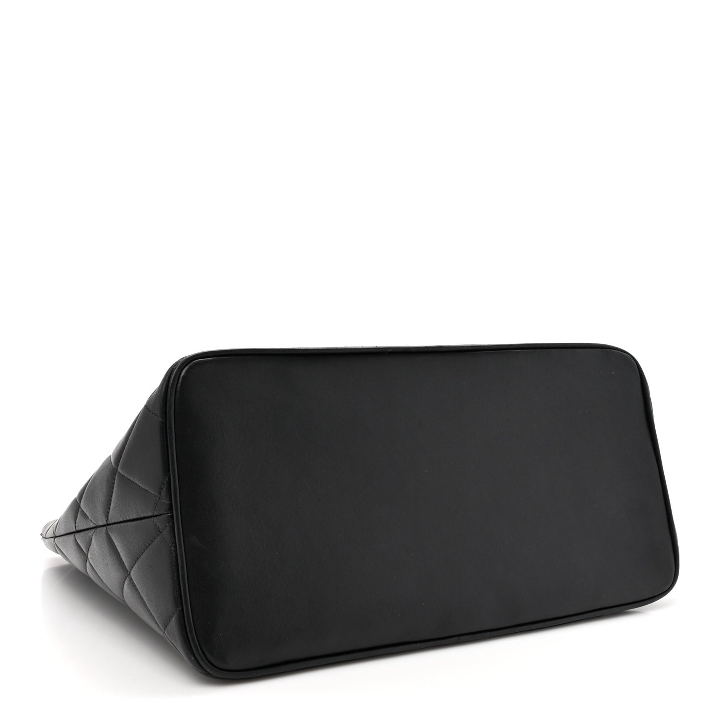 Lambskin Quilted Medallion Tote Black
