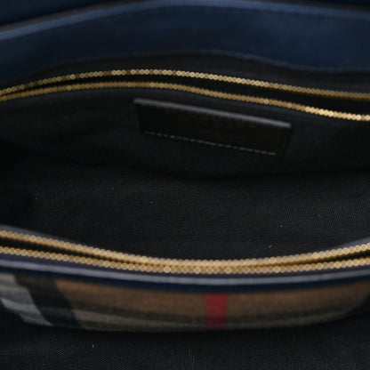 Burberry Derby Calfskin House Check Medium Camberley Ink Blue 6 of 20