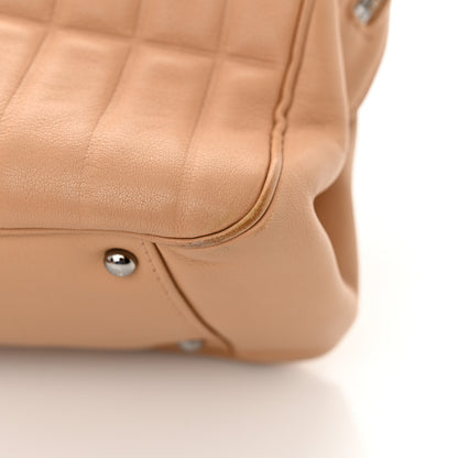 Chanel Calfskin Vertical Quilted Lax East West Shoulder Bag Beige 12 of 14