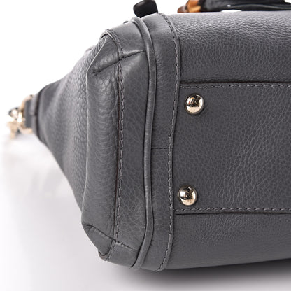 Gucci Pebbled Calfskin Small Bella Top Handle Bag Gray 10 of 13