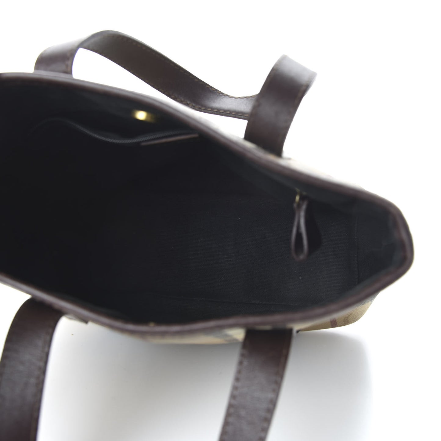 Haymarket Check Studded Small Tote Chocolate