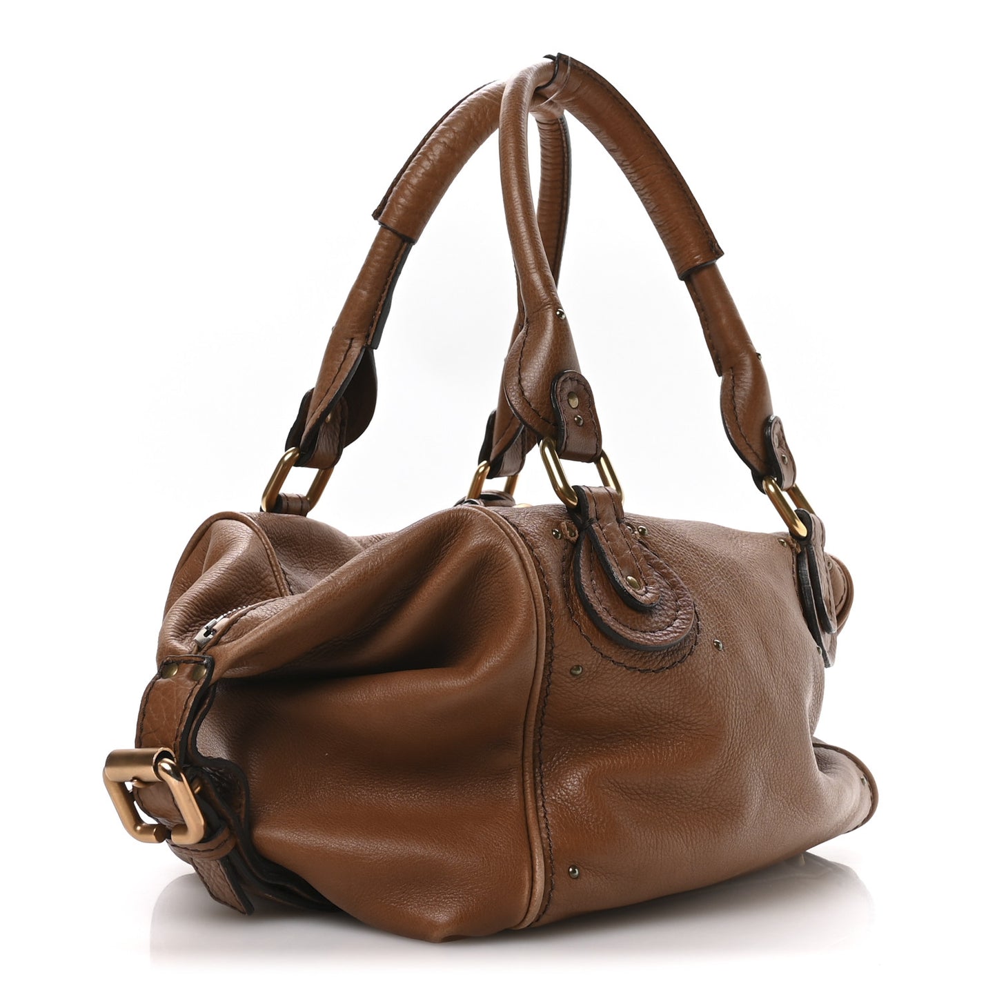 Calfskin Paddington Front Pocket Tote Muscade