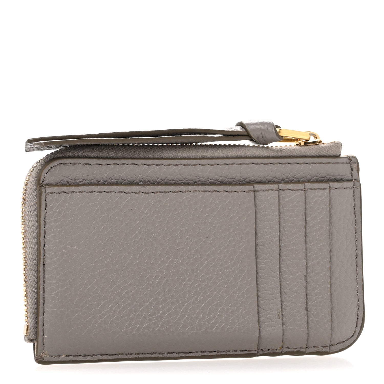Chloe Grained Calfskin Medium Marcie Zip Card Holder Cashmere Grey 3 of 11