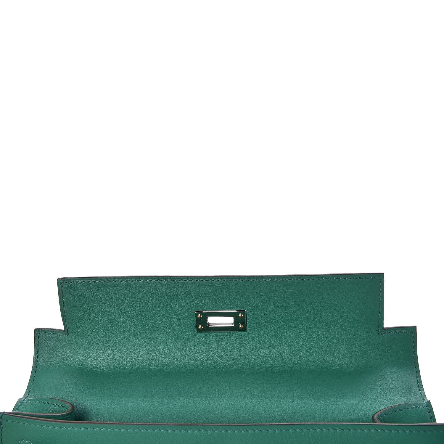 Hermes Swift Kelly Pochette Clutch Vert Vertigo 18 of 29