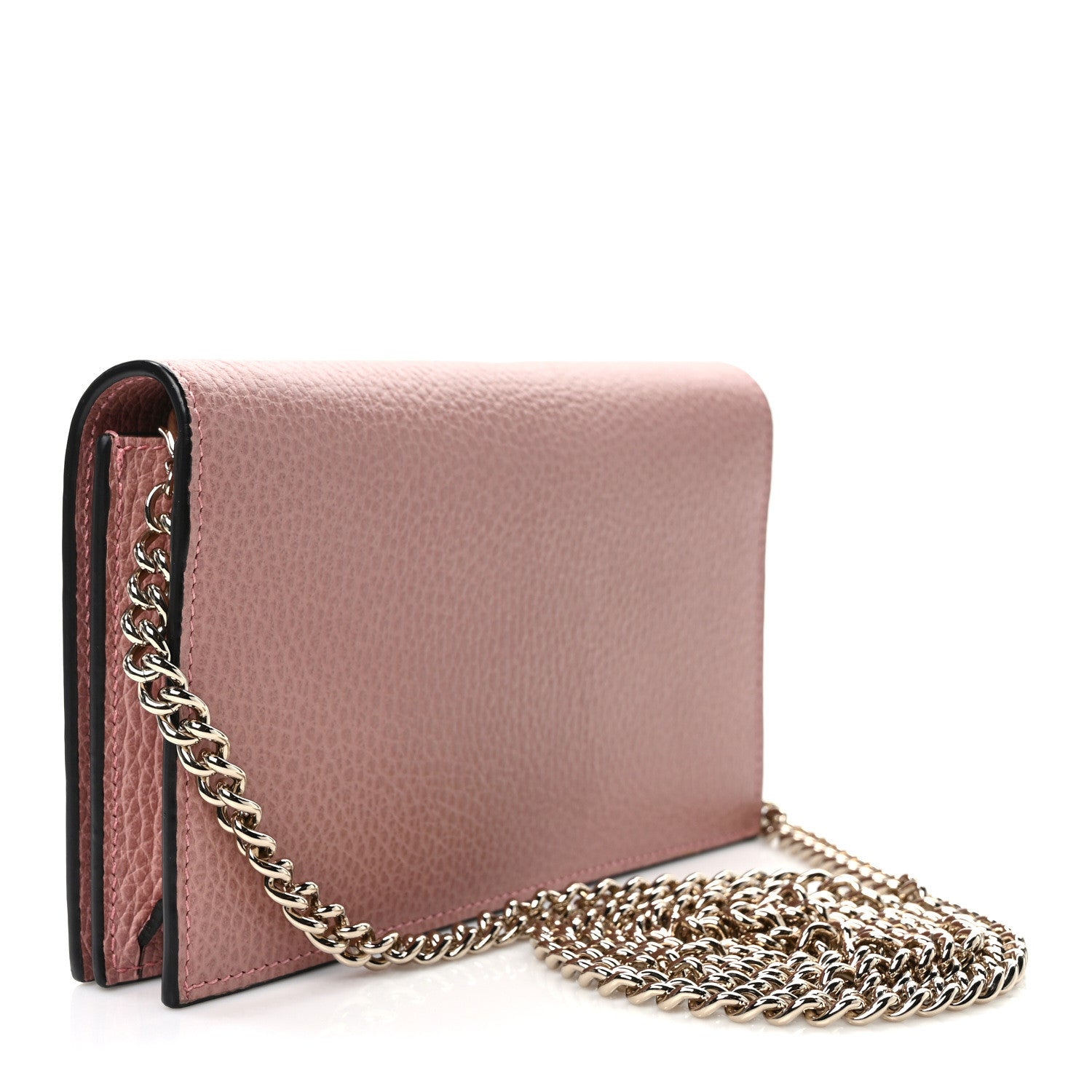 Gucci Dollar Calfskin Medium Betty Chain Wallet Soft Pink 3 of 9