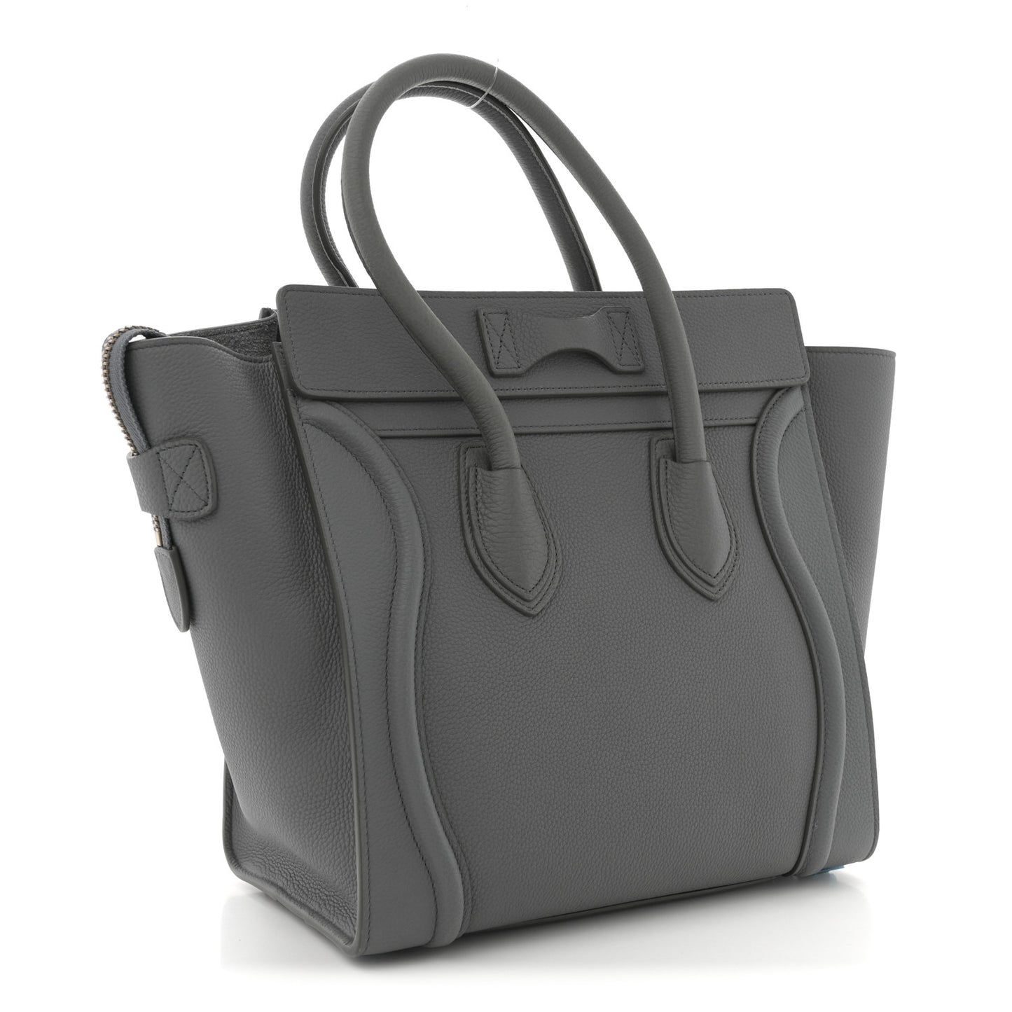 Baby Drummed Calfskin Micro Luggage Kohl