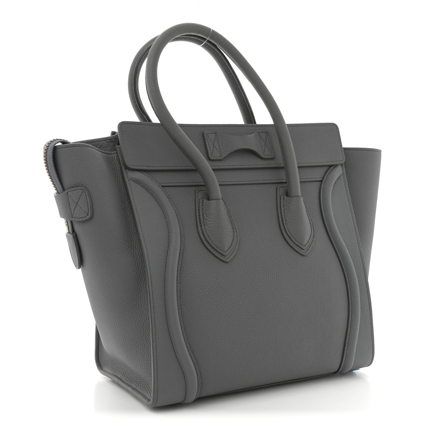 Celine Baby Drummed Calfskin Micro Luggage Kohl 3 of 11
