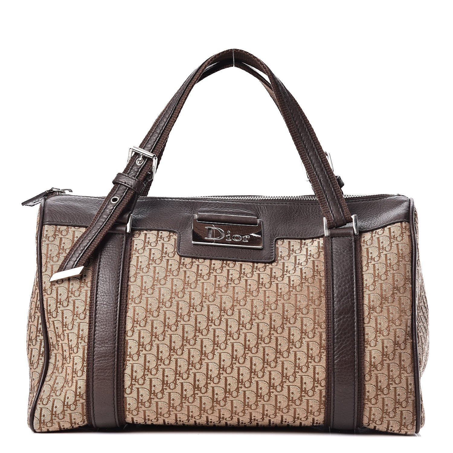Christian Dior Monogram Boston Brown 1 of 12