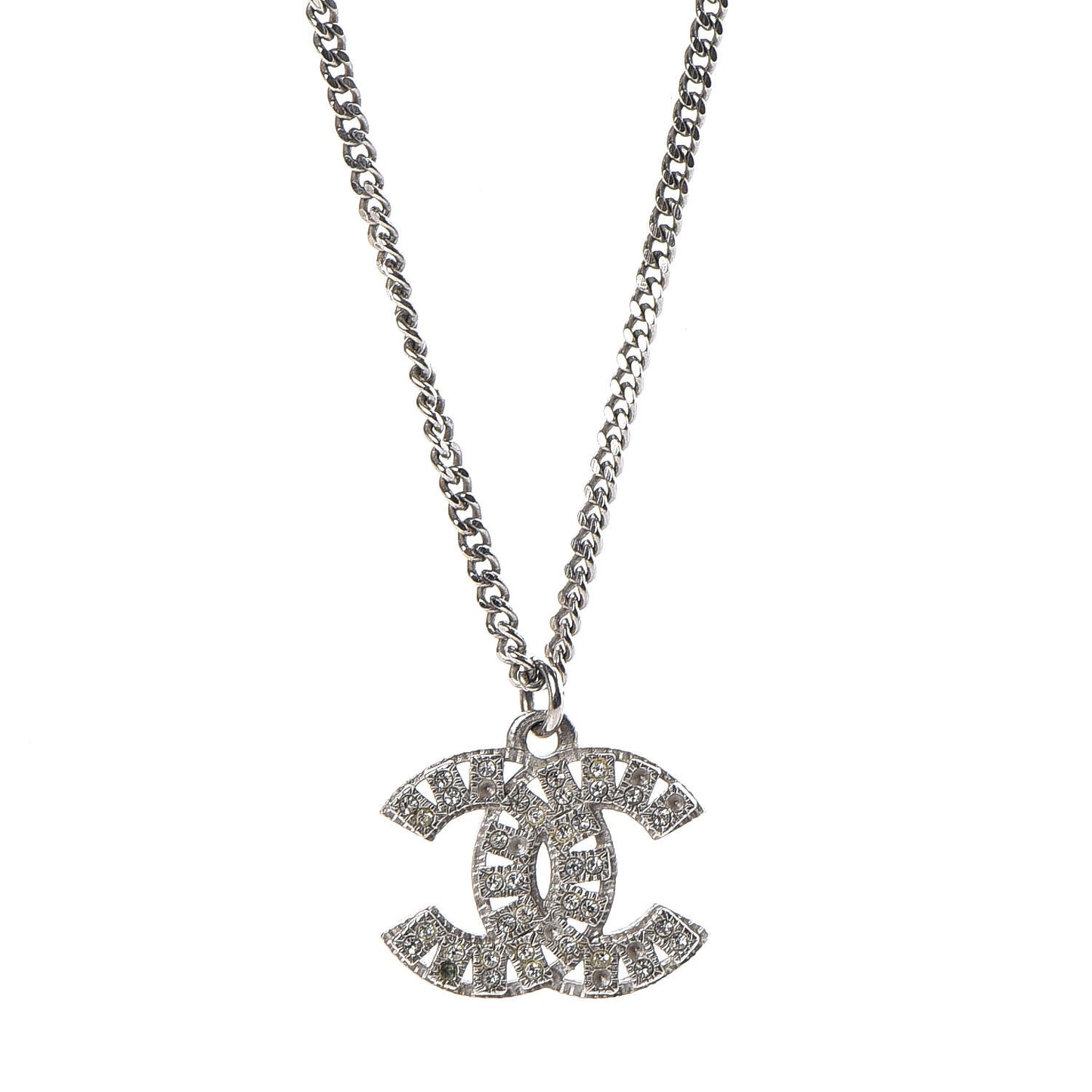 Crystal Timeless CC Necklace Silver