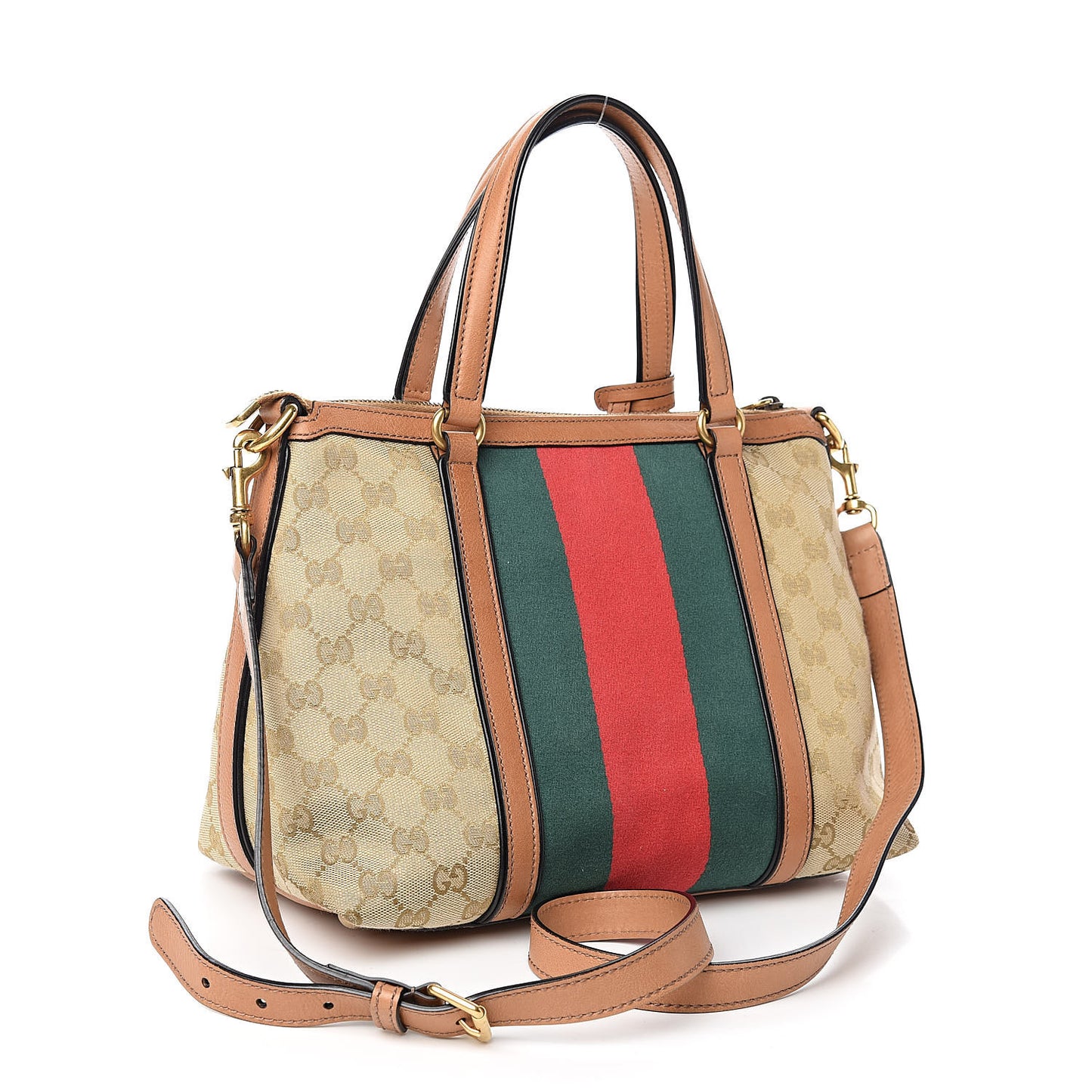 Monogram Web Rania Top Handle Bag Natural