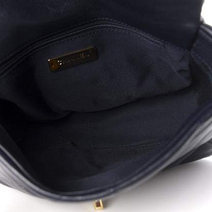 Chanel Lambskin Quilted Medium 19 Flap Navy Blue 5 of 11
