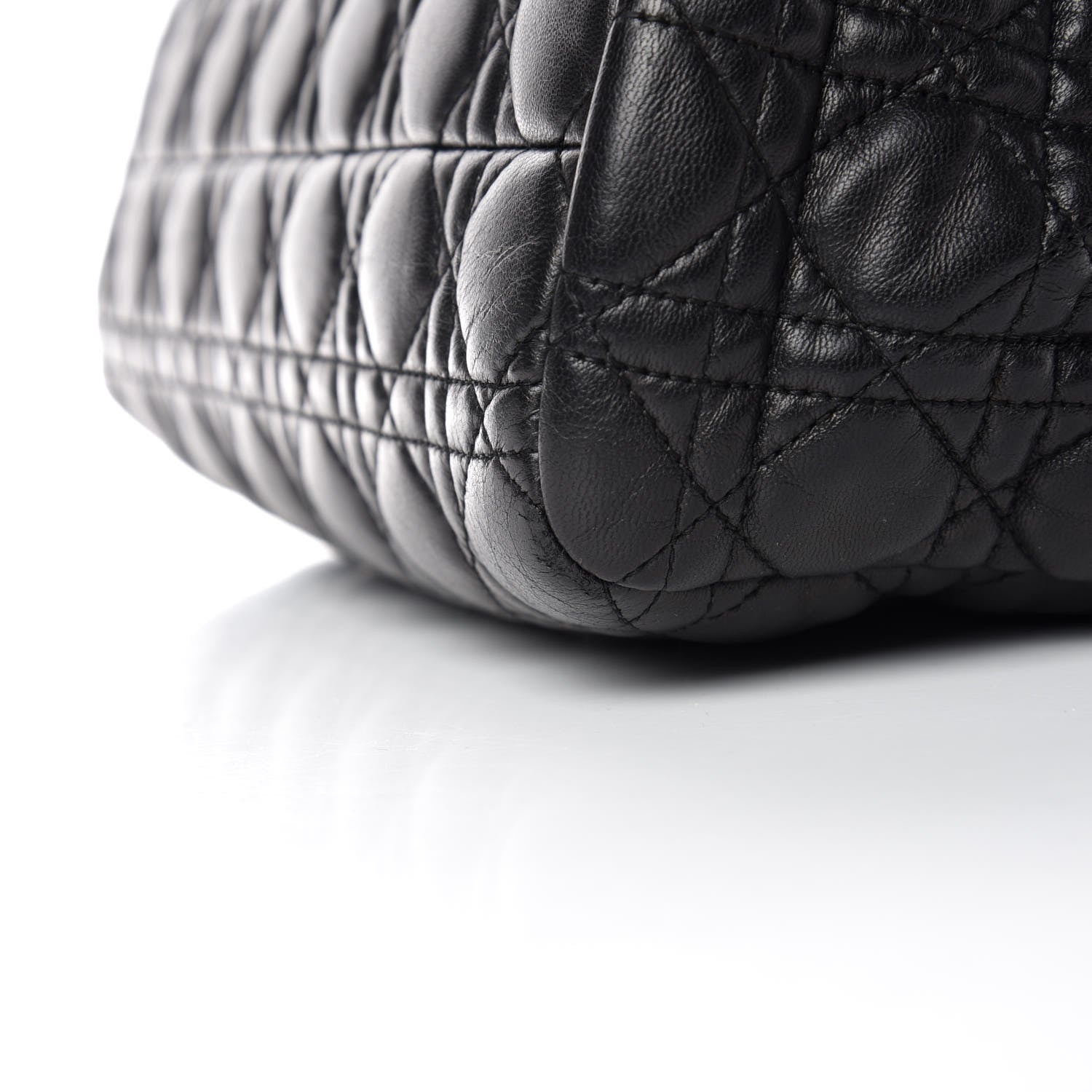 Christian Dior Lambskin Cannage Soft Flap Bag Black 12 of 12