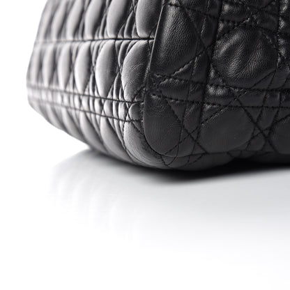 Christian Dior Lambskin Cannage Soft Flap Bag Black 12 of 12