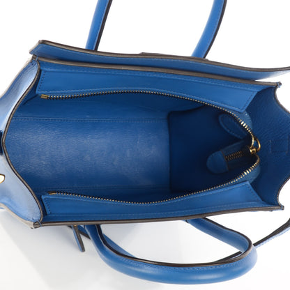 Celine Palmelato Calfskin Nano Luggage Electric Blue 5 of 9
