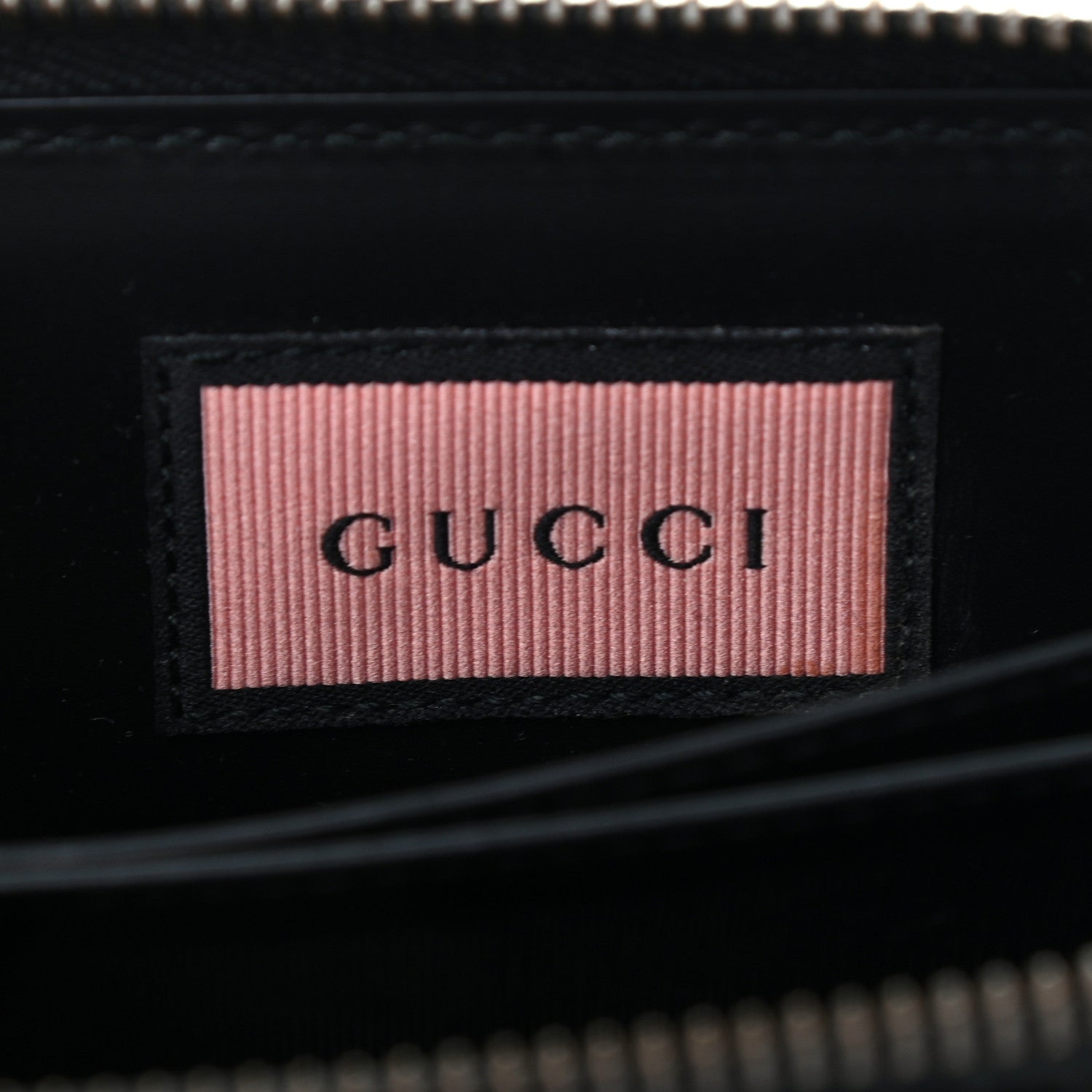 Gucci Calfskin GucciGhost Zip Around Card Case Black New Acquamarine 6 of 7