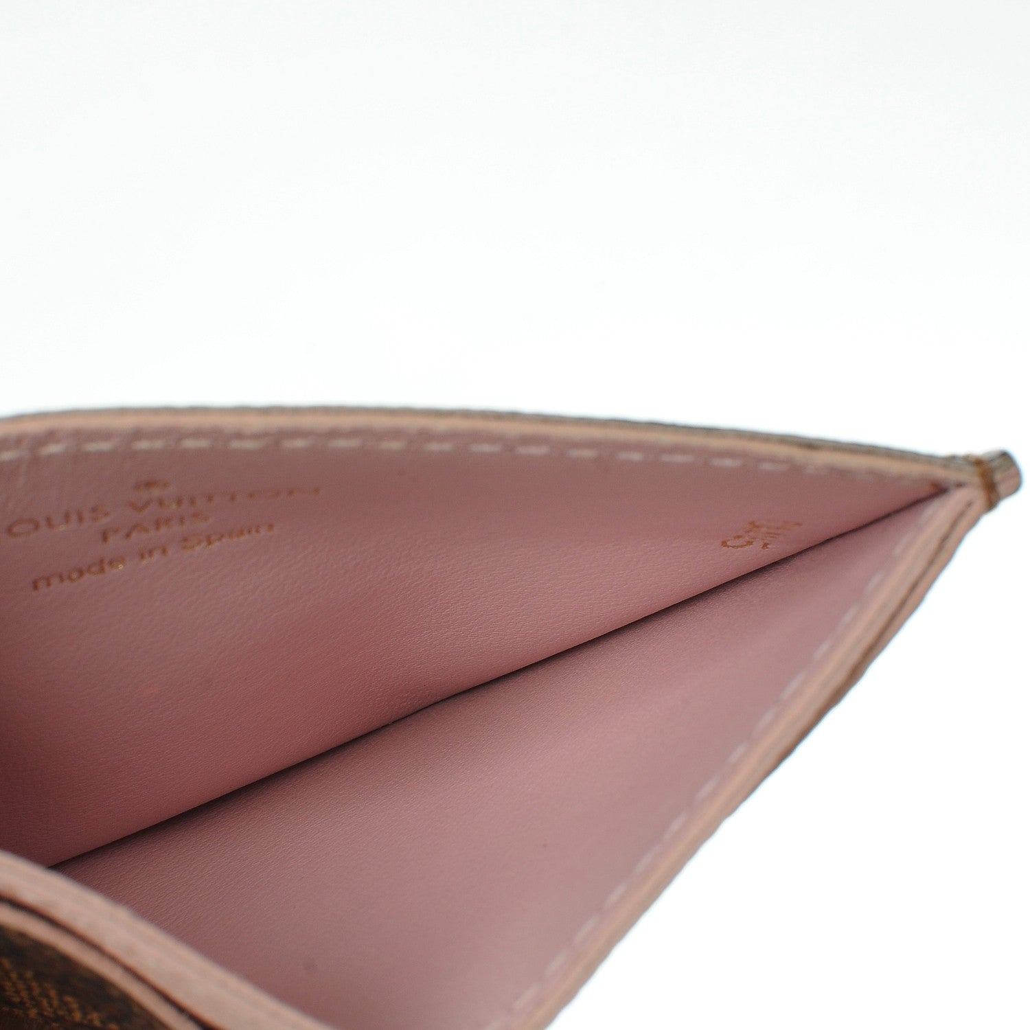 Louis Vuitton Damier Ebene Caissa Card Holder Rose Ballerine 6 of 8