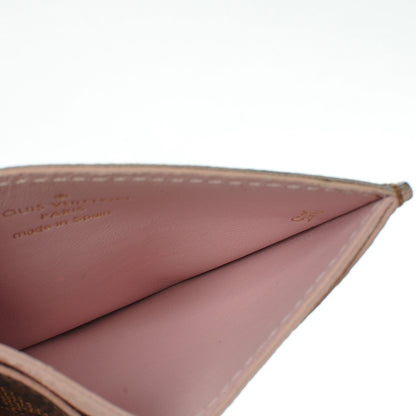 Louis Vuitton Damier Ebene Caissa Card Holder Rose Ballerine 6 of 8