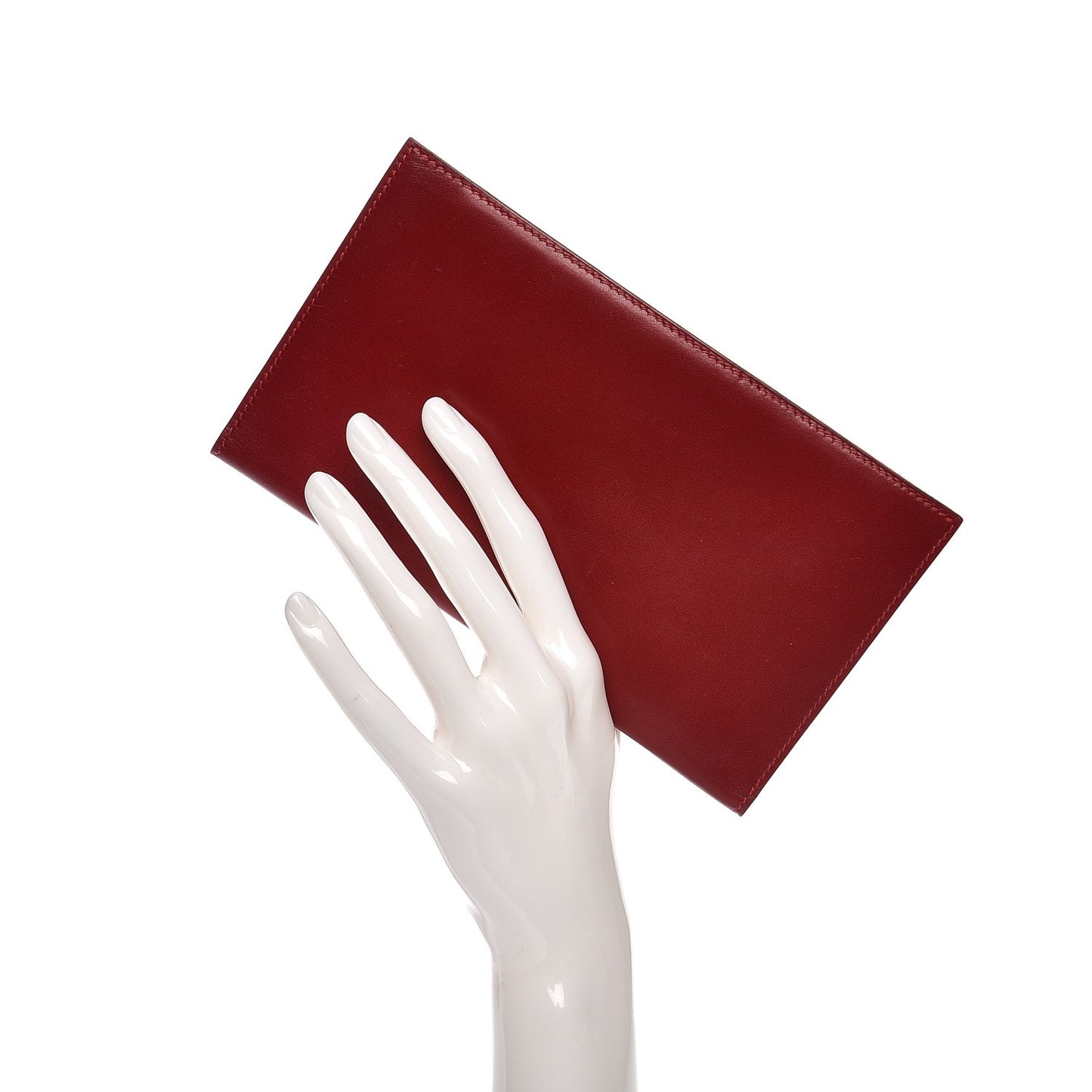 Box MC2 Fleming Checkbook Holder Wallet Rouge H