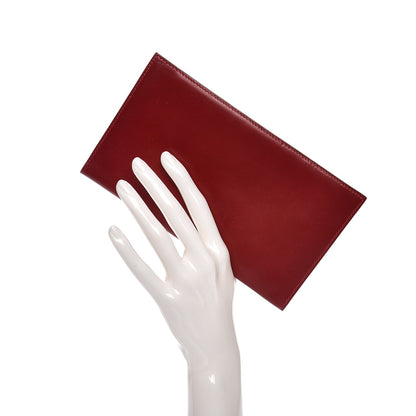 Hermes Box MC2 Fleming Checkbook Holder Wallet Rouge H 2 of 9