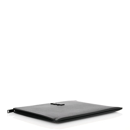 Saint Laurent Grain De Poudre Monogram Monochrome iPad Case Black 4 of 9
