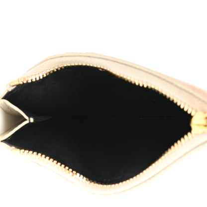 Saint Laurent Grain De Poudre Matelasse Chevron Monogram Fragments Zippered Card Case Blanc Vintage 5 of 12