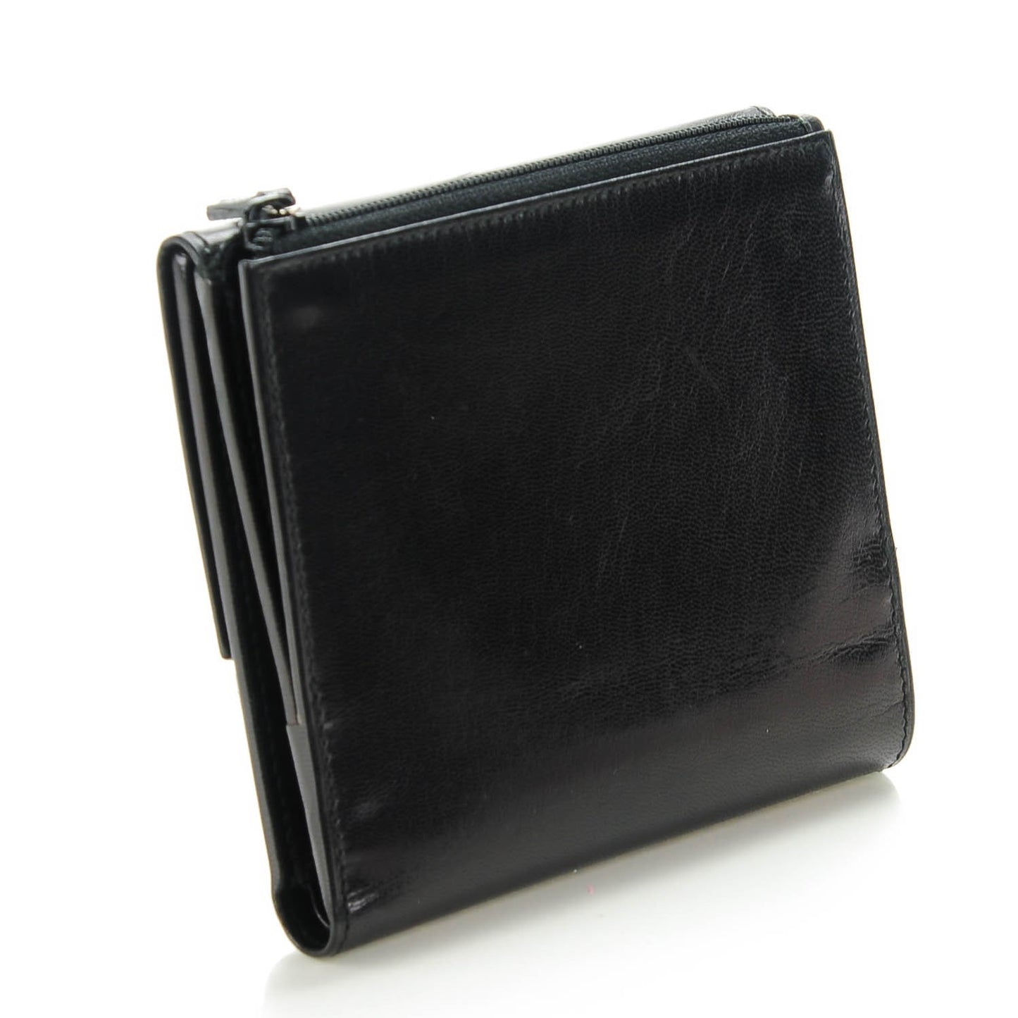 Calfskin French Flap Wallet Black