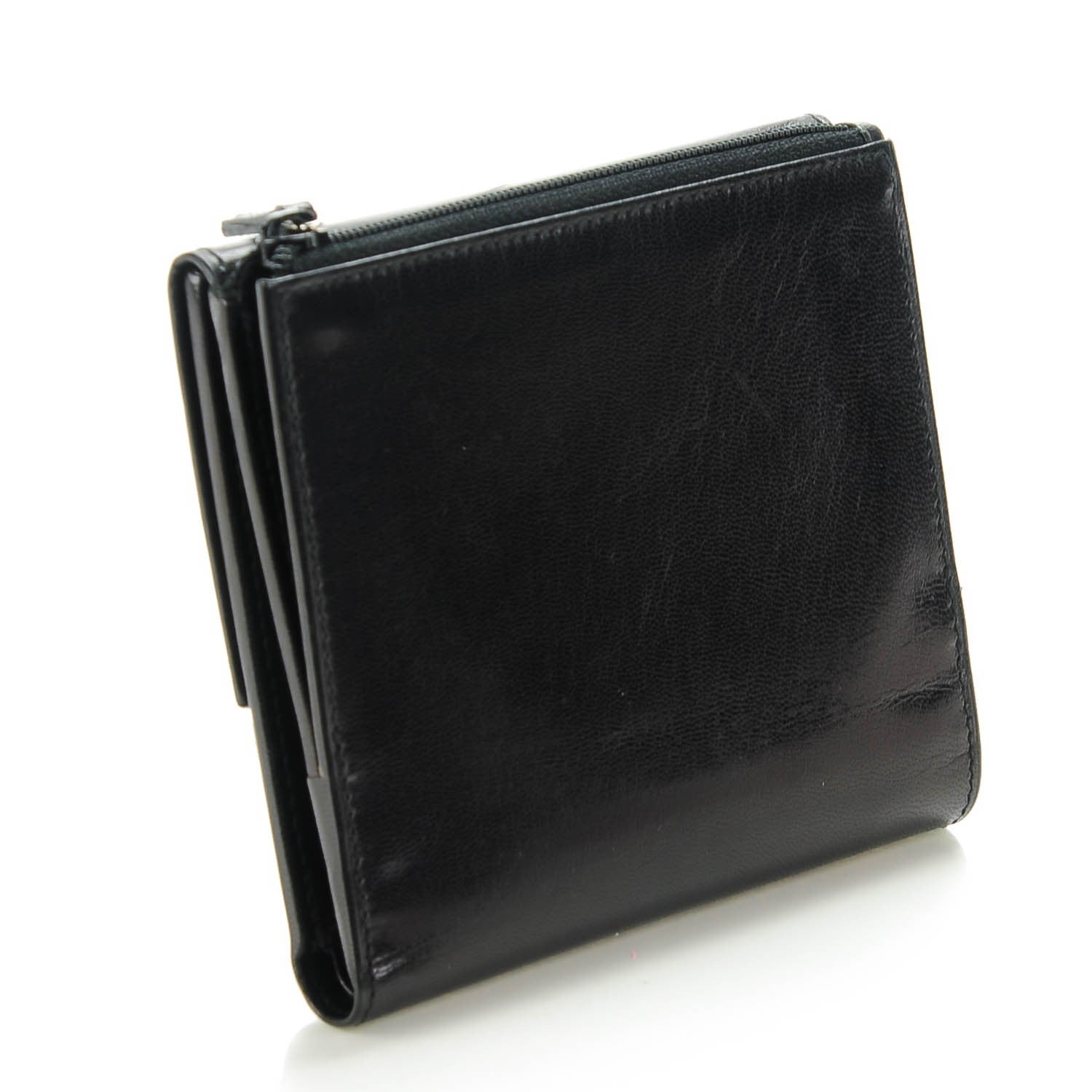 Gucci Calfskin French Flap Wallet Black 3 of 8