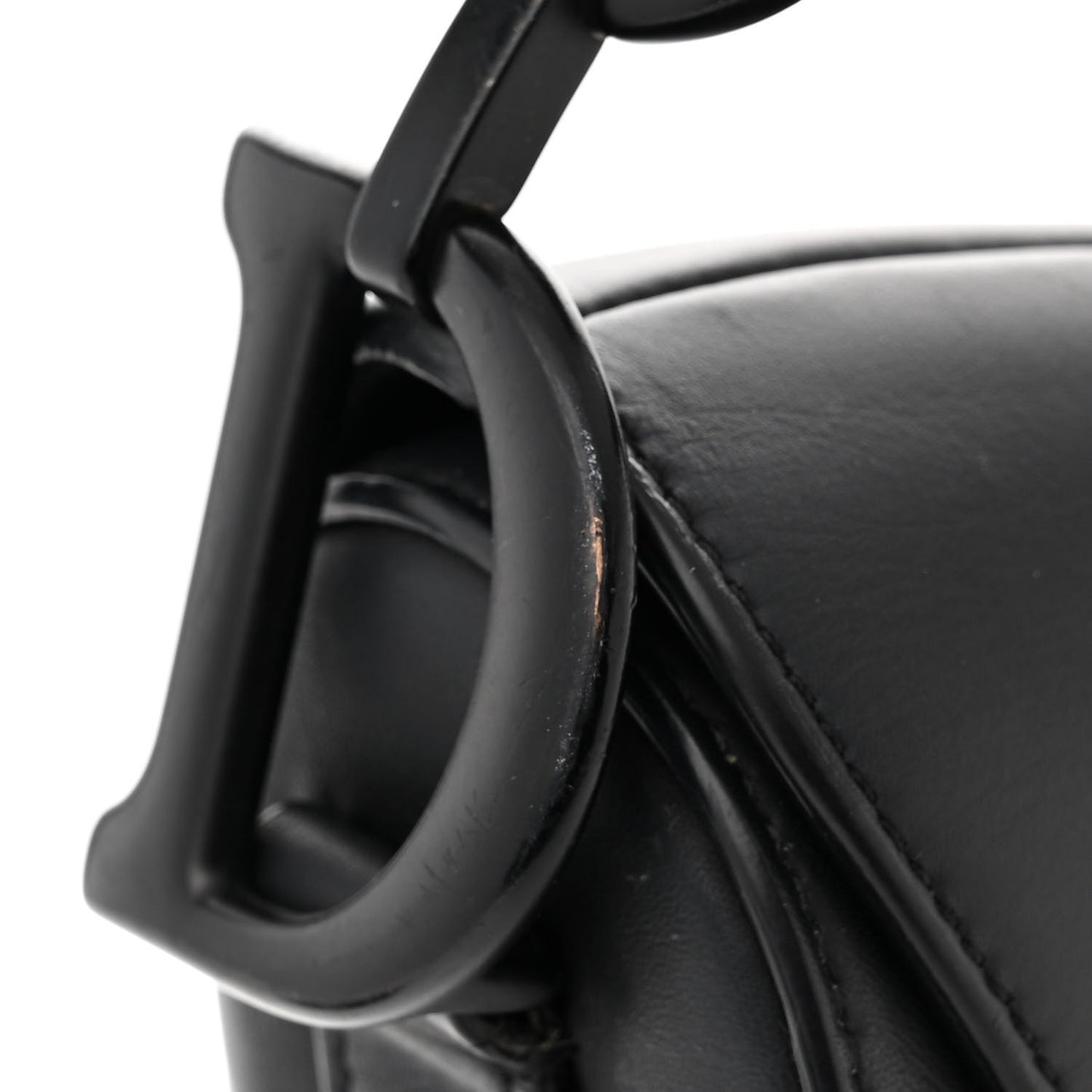 Ultra Matte Calfskin Saddle Bag Black