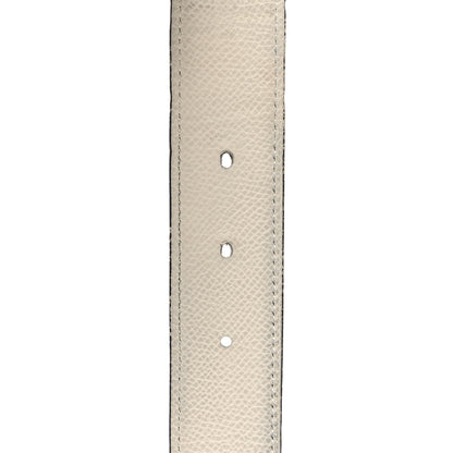 Hermes Epsom 32mm Guilloche H Belt 100 Bleu Indigo White 5 of 8