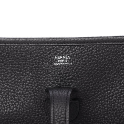 Hermes Taurillon Clemence Evelyne III PM Black 8 of 10