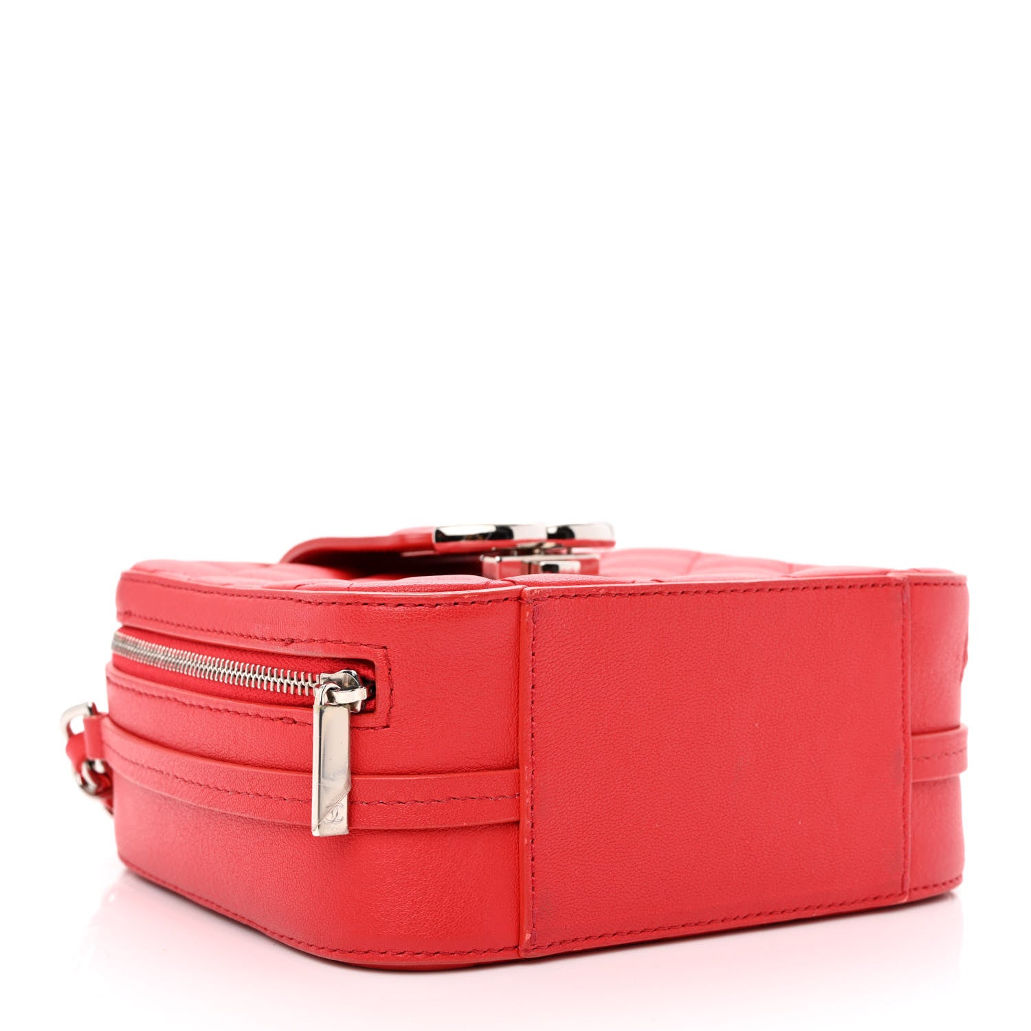 Chanel Lambskin Quilted Mini CC Box Camera Bag Red 4 of 12