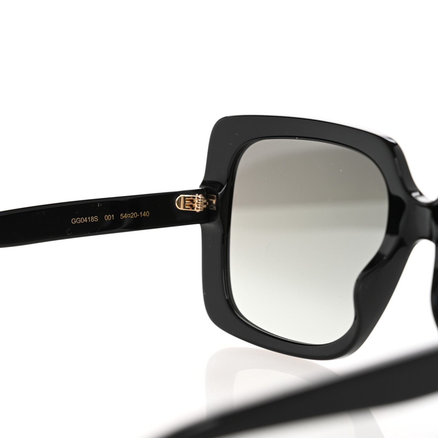 Gucci Crystal Square Frame GG Sunglasses GG0418S Black 6 of 8