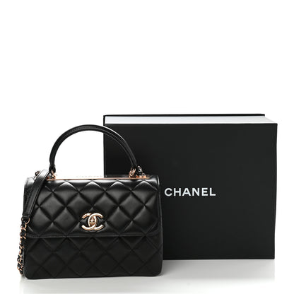 Chanel Lambskin Quilted Small Trendy CC Dual Handle Flap Bag Black 11 of 11