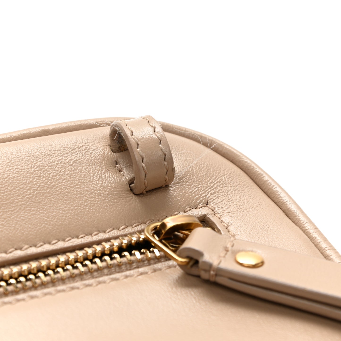 Calfskin Matelasse Monogram Lou Belt Bag Dark Beige