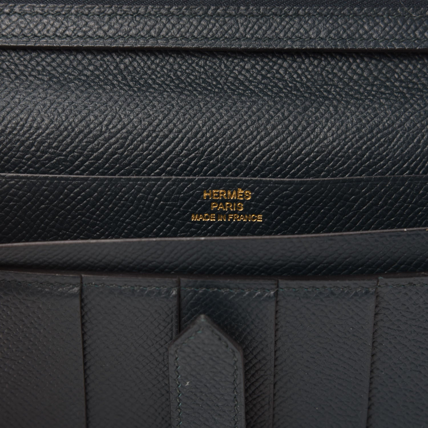 Hermes Epsom Bearn Gusset Wallet Vert Cypress 7 of 9