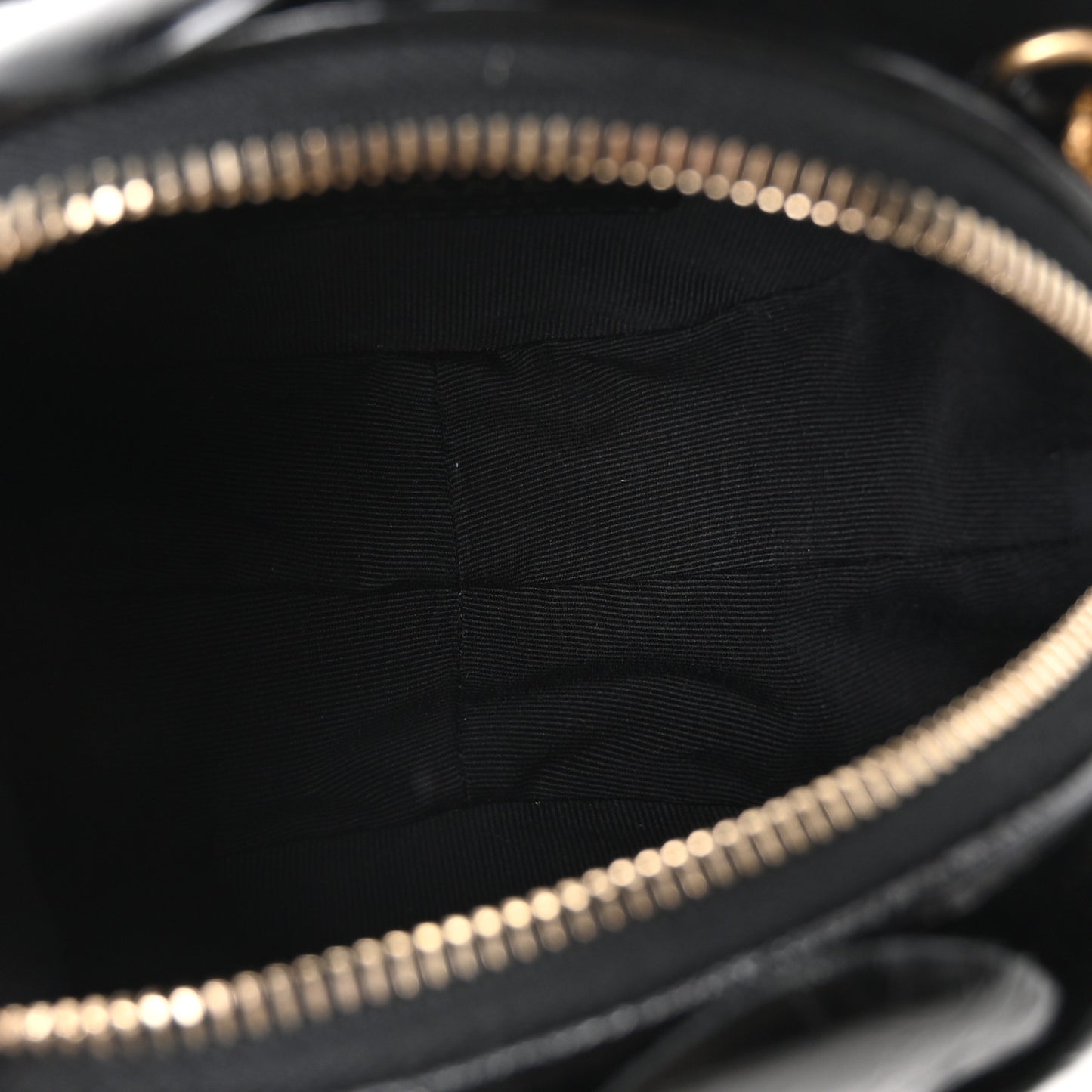 Patent Lambskin Camellia Bouquet Clutch With Chain Black