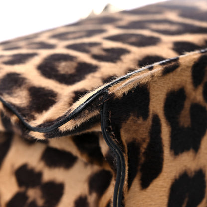 Valentino Garavani Calf Hair Leopard Print Large Glam Lock Rockstud Flap 8 of 13