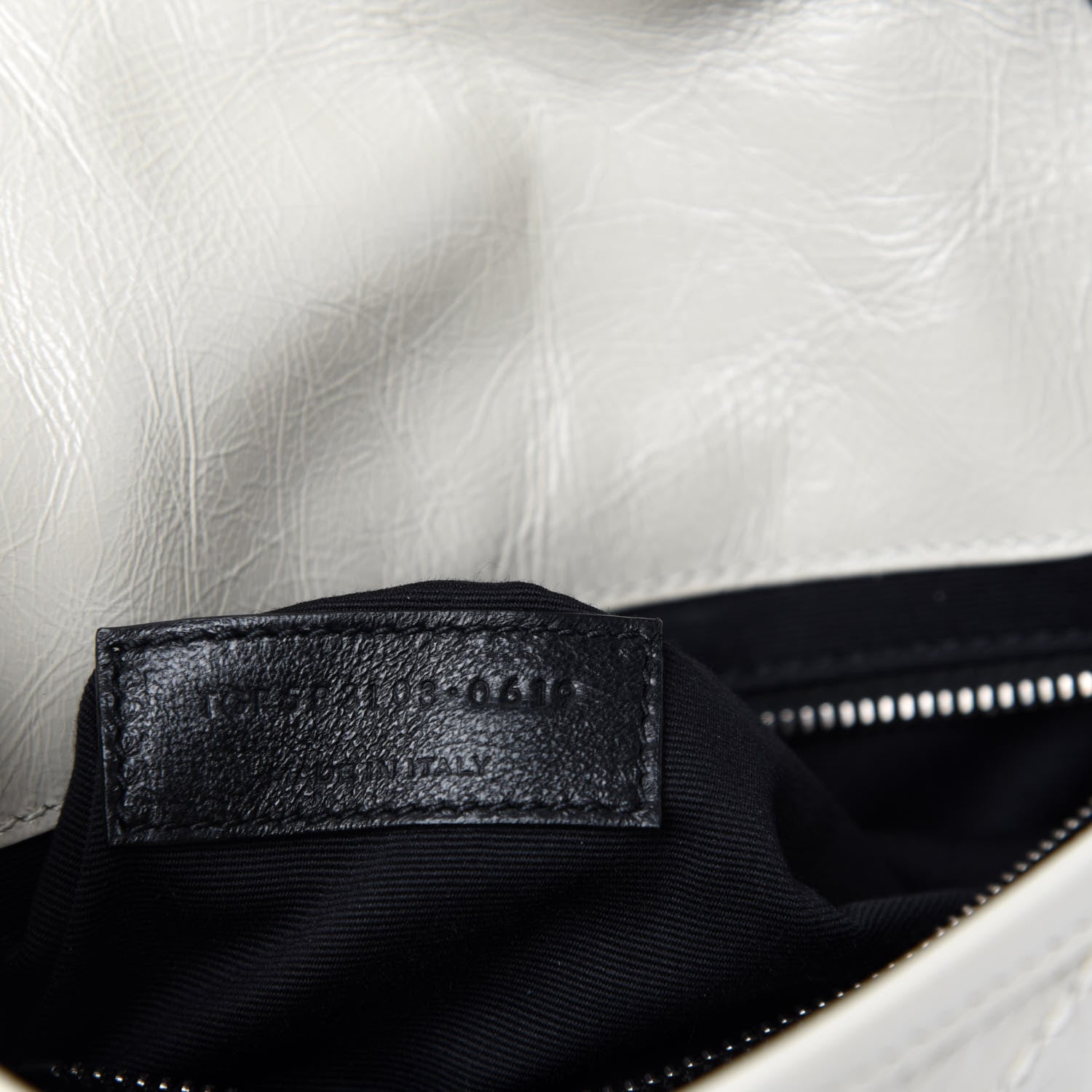 Saint Laurent Crinkled Calfskin Matelasse Monogram Niki Chain Wallet Crema Soft 9 of 11