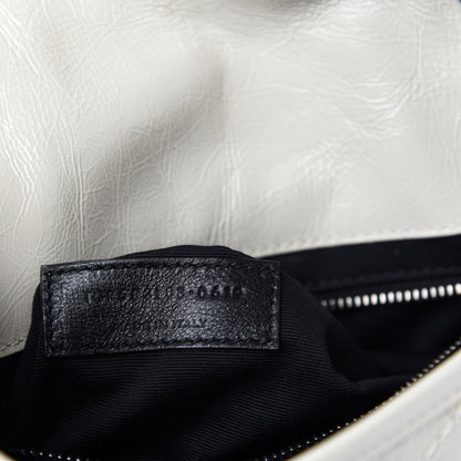 Saint Laurent Crinkled Calfskin Matelasse Monogram Niki Chain Wallet Crema Soft 9 of 11