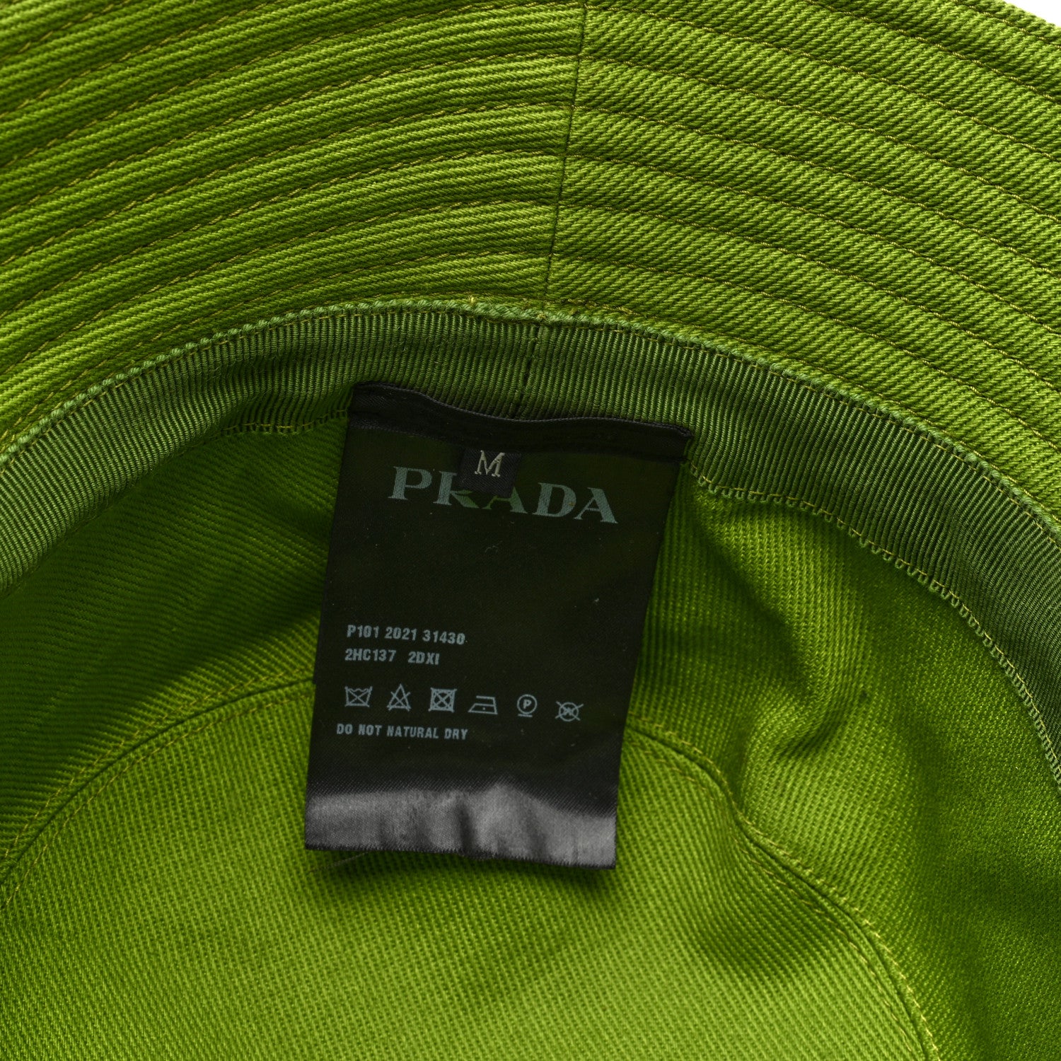 Prada Drill Nylon Metal Triangle Logo Mens Bucket Hat M Drill 8 of 9