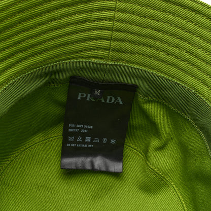 Prada Drill Nylon Metal Triangle Logo Mens Bucket Hat M Drill 8 of 9