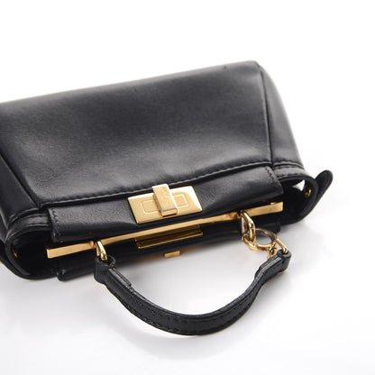 Fendi Nappa Micro Peekaboo Iconic Satchel Black 12 of 12