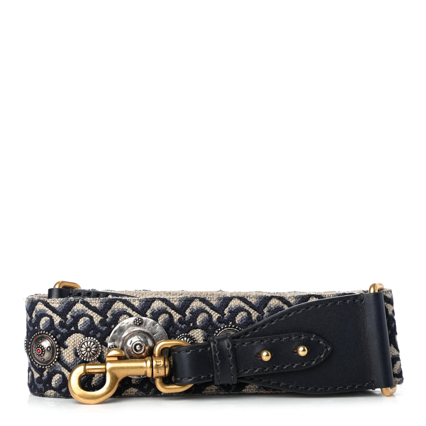 Oblique Studded Shoulder Strap Blue