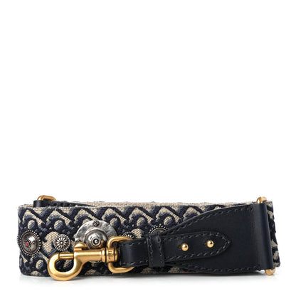 Christian Dior Oblique Studded Shoulder Strap Blue 1 of 6